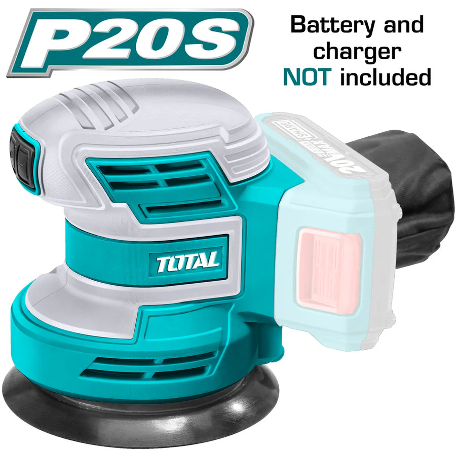 TOTAL 20V Lithium-Ion Random Orbit Sander 125mm (5") TROSLI2001 Total